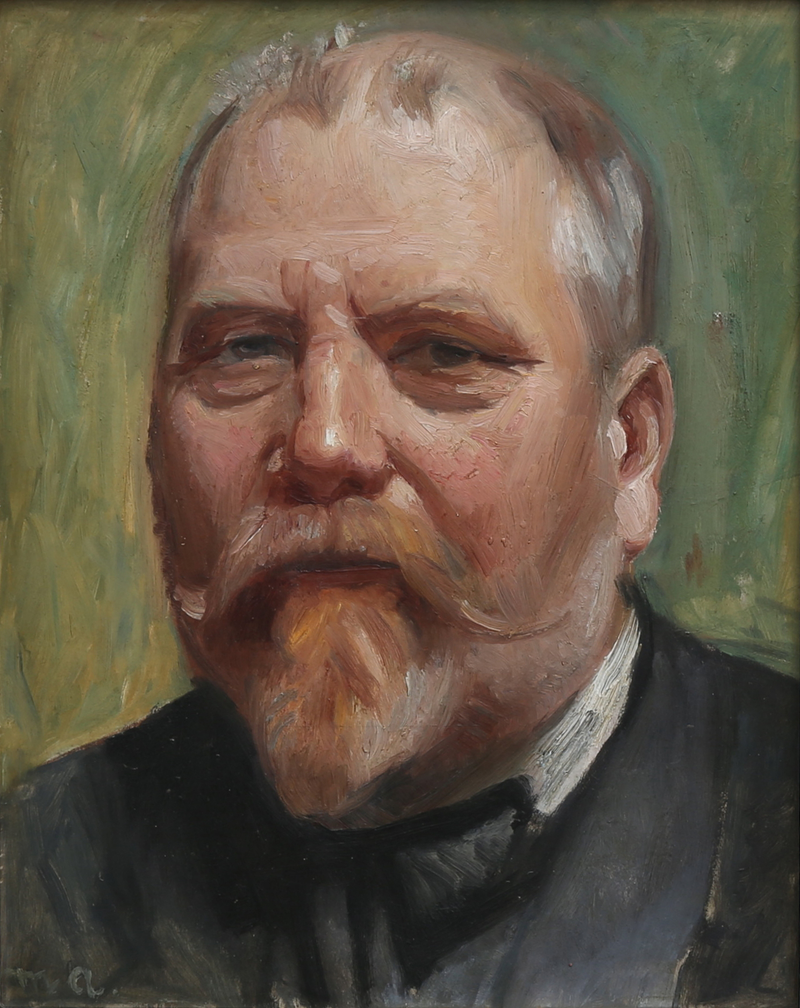 Retrato del pintor Carl Müller. -Michael Peter Ancher