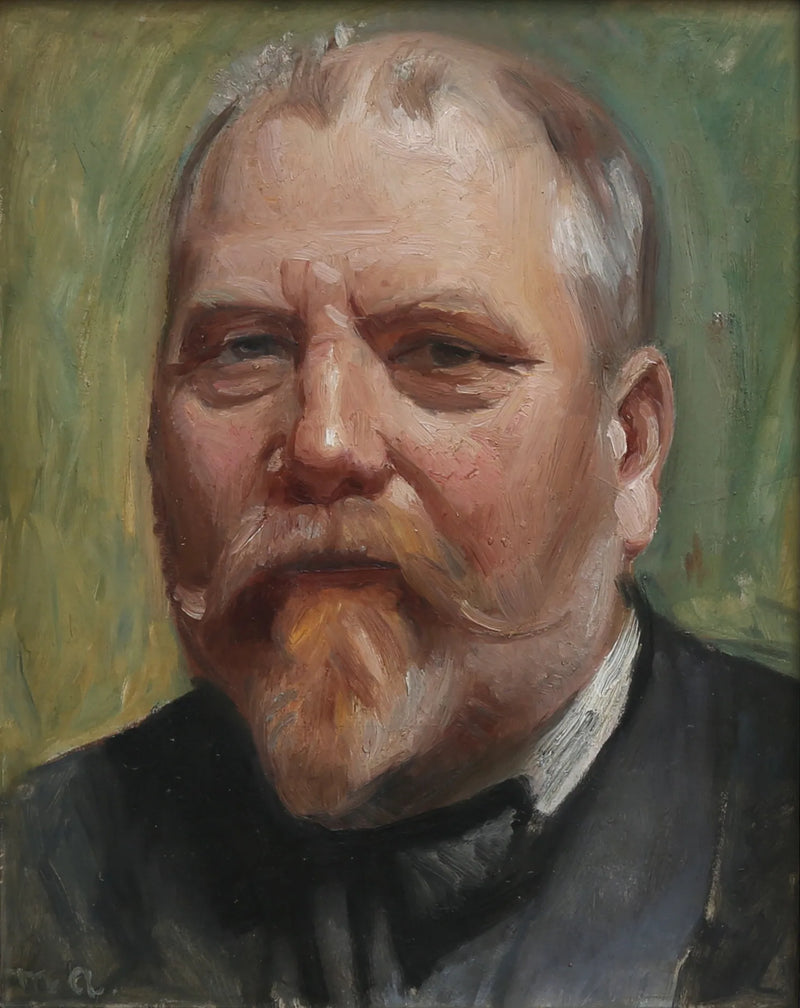 Retrato del pintor Carl Müller. -Michael Peter Ancher