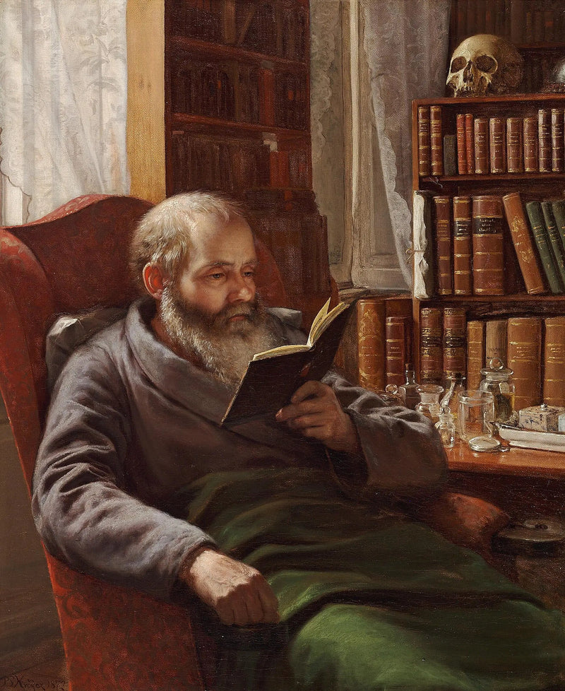 Retrato del padre adoptivo del artista, el zoólogo y profesor Henrik Nicolai Krøyer - Peder Severin Krøyer