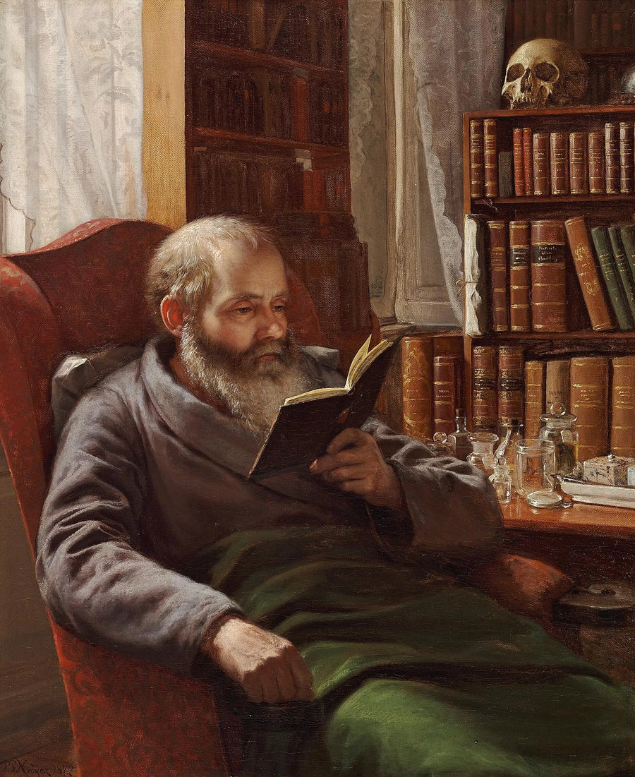 Retrato del padre adoptivo del artista, el zoólogo y profesor Henrik Nicolai Krøyer - Peder Severin Krøyer