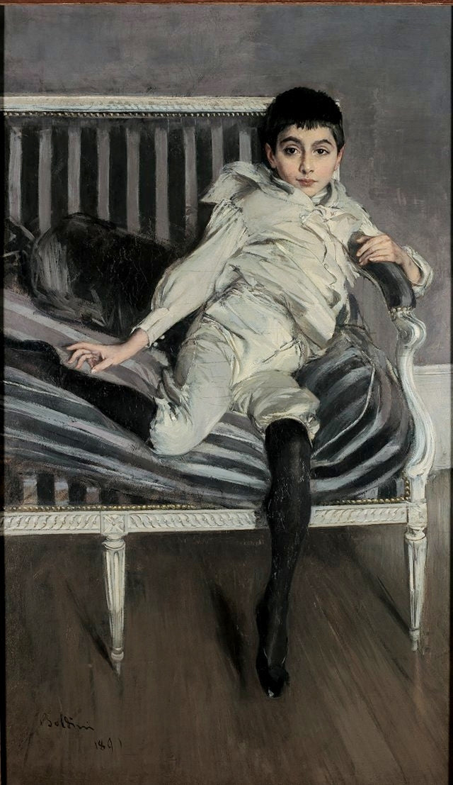 Retrato del pequeño Subercaseaux - Giovanni Boldini