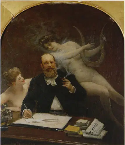 Retrato del poeta Armand Silvestre - Jean Béraud