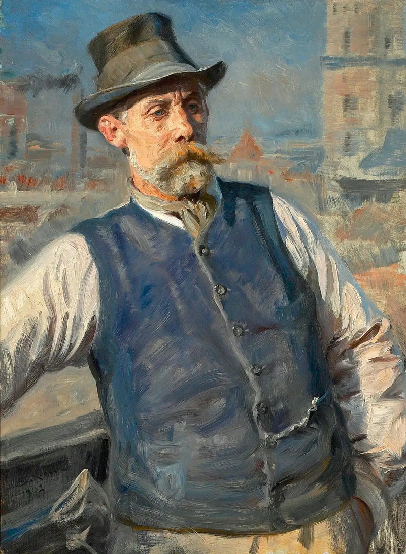 Retrato del presidente de la empresa de albañilería Heinrich Krone. - Peder Severin Krøyer