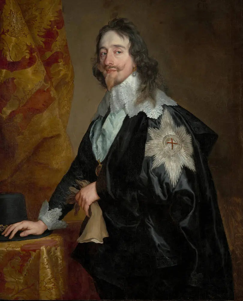 Retrato del rey Carlos I (1600-1649), con la Orden de la Jarretera - Antoine van Dyck