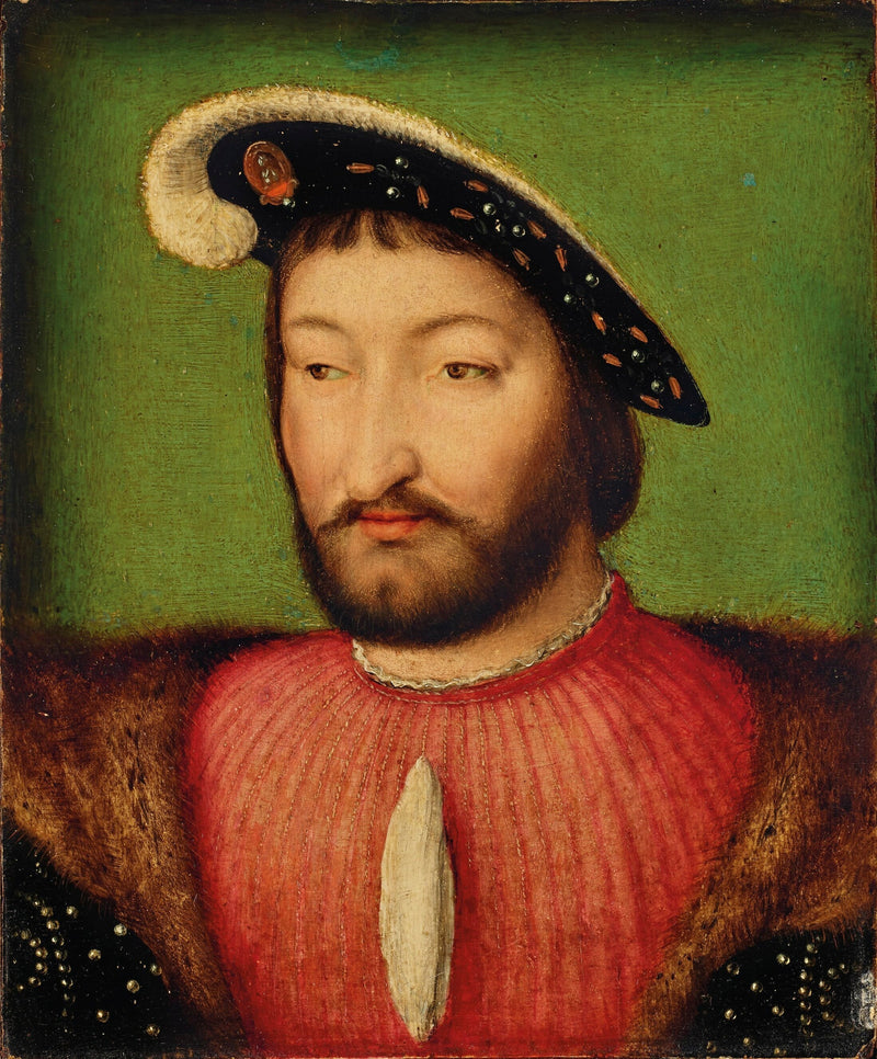 Retrato del rey Francisco I de Francia, busto - Joos van Cleve