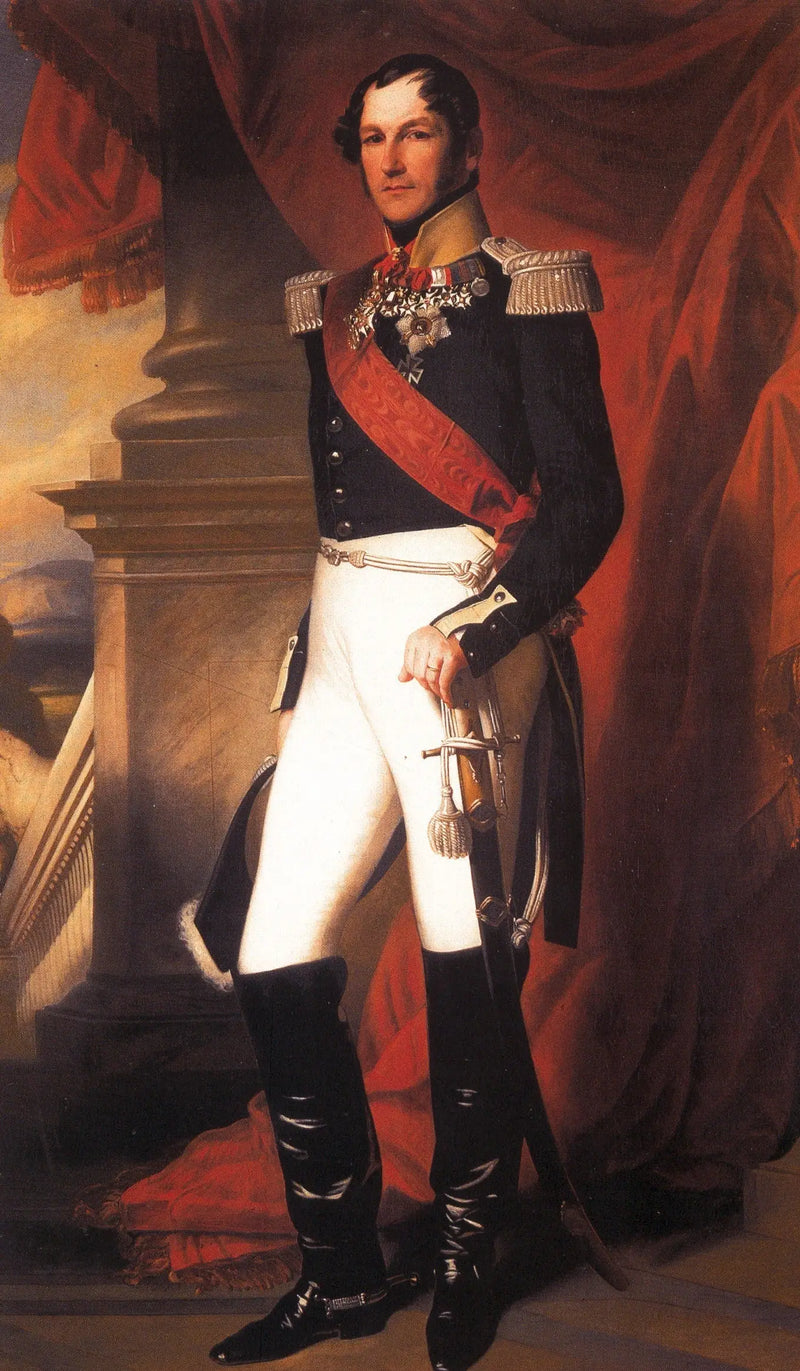Retrato del rey Leopoldo I con uniforme - Franz Xaver Winterhalter