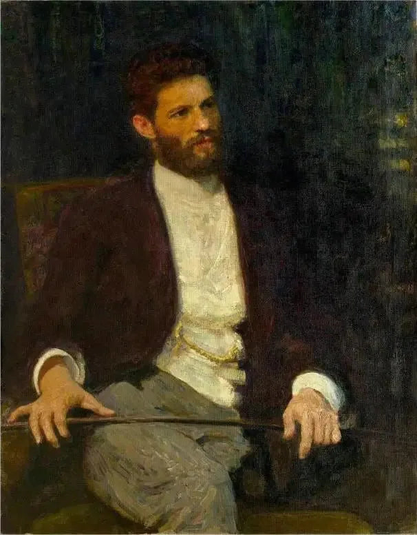 Retrato del escultor Mark Matveevich Antokolski. - Ilya Repin