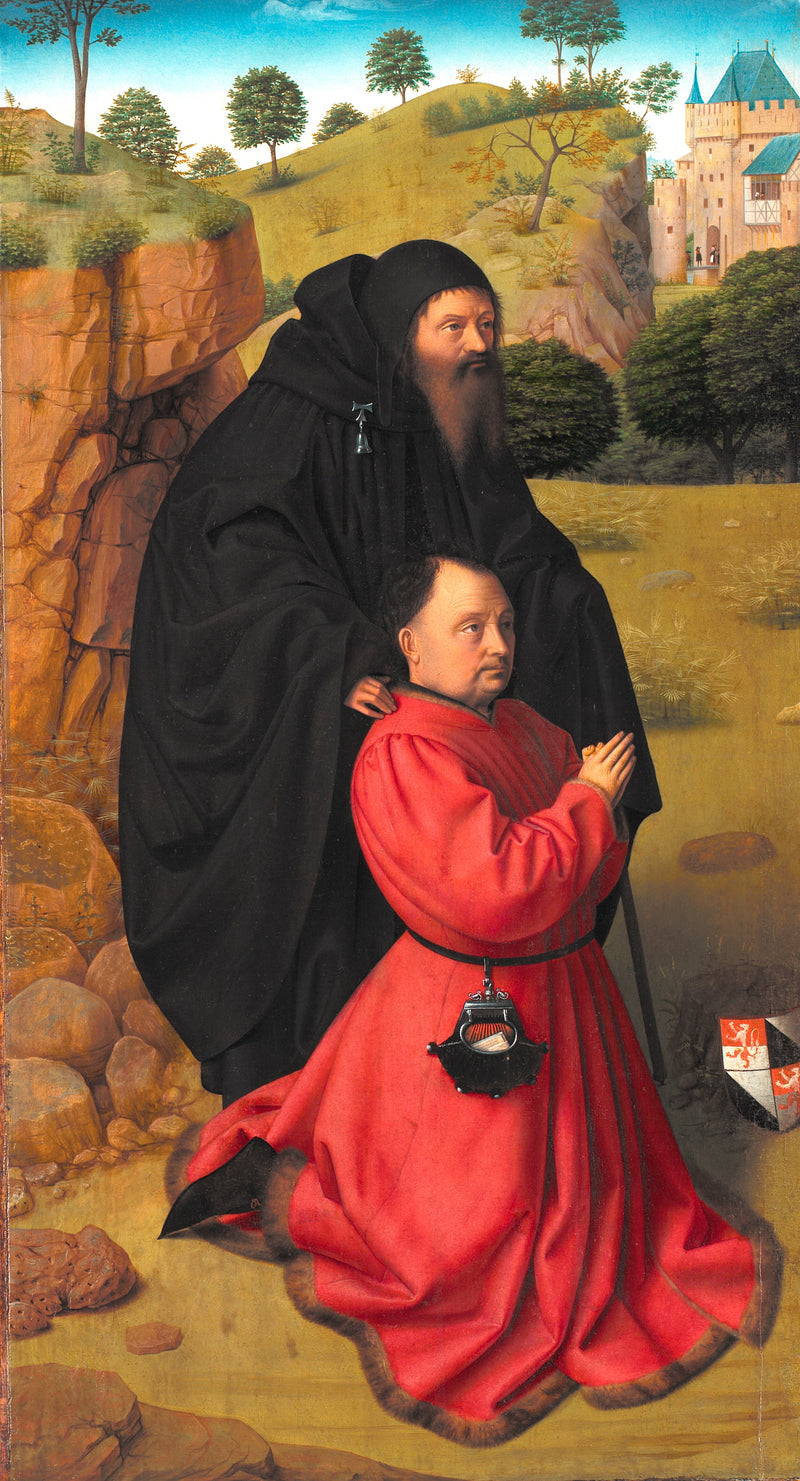 Retrato de un donante presentado por san Antonio. - Petrus Christus