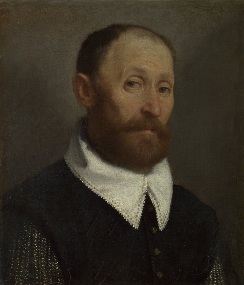 Retrato de un hombre con cejas levantadas - Giovanni Battista Moroni