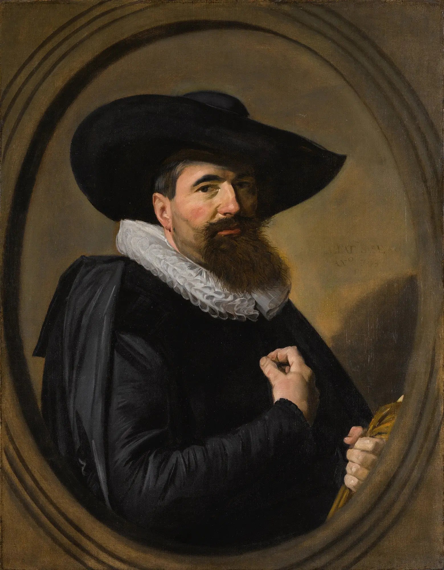 Portrait d’un homme avec chapeau et col à collerette - Frans Hals - Alpha Reproduction