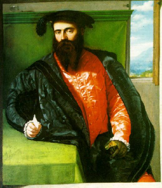 Retrato de un hombre con una carta - Alessandro Bonvicino