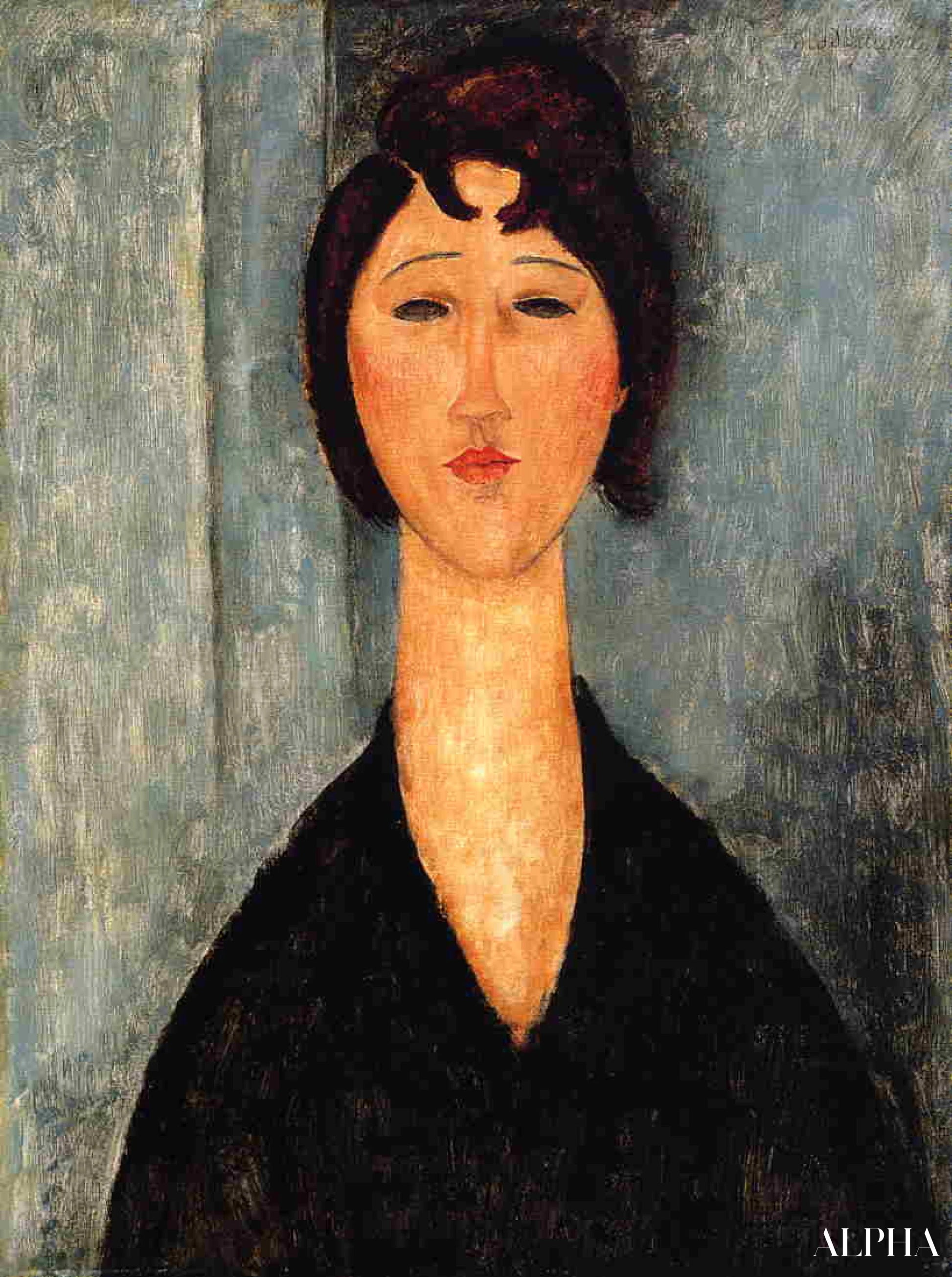 Portrait d’un jeune femme II - Amadeo Modigliani - Reproductions de tableaux et peintures haut de gamme