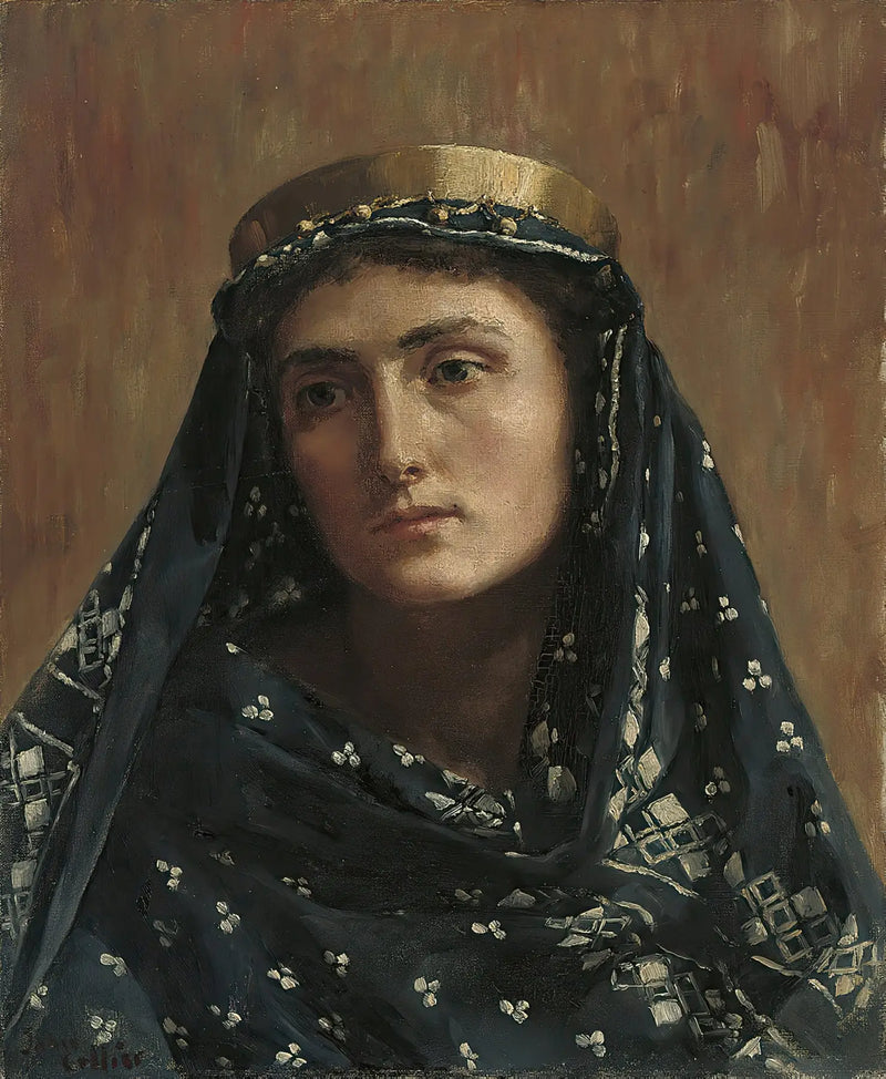 Retrato de una dama en vestido oriental - John Collier