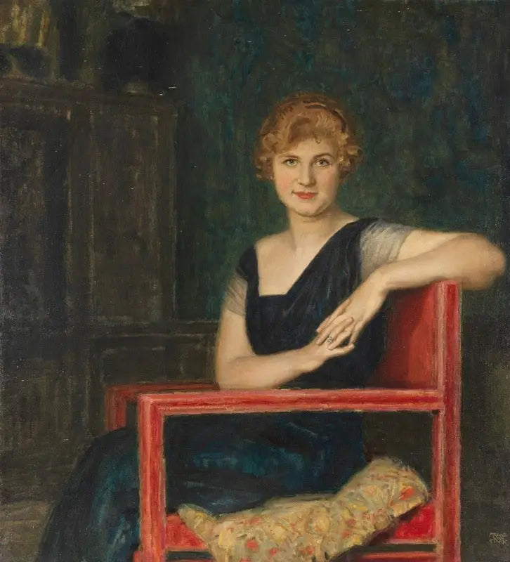 Retrato de una dama - Franz Von Stuck