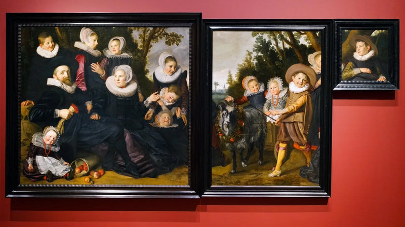 Retrato de una familia en un paisaje - tres fragmentos reunidos temporalmente - Frans Hals