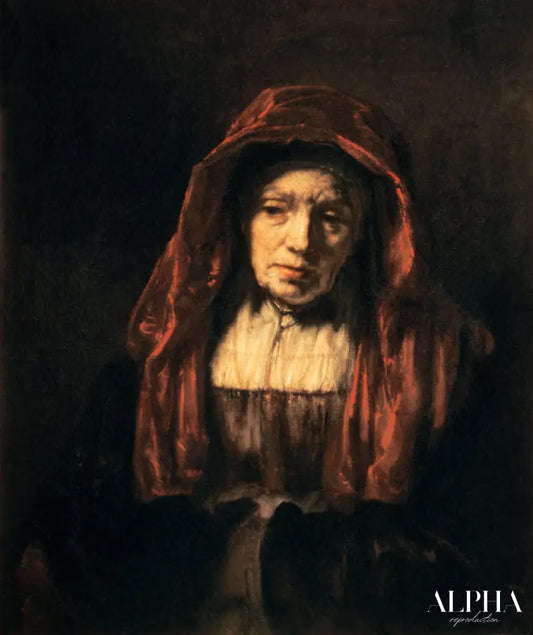 Portrait d'une femme âgée (la mère de l'artiste) - Rembrandt van Rijn - Reproductions de tableaux et peintures haut de gamme