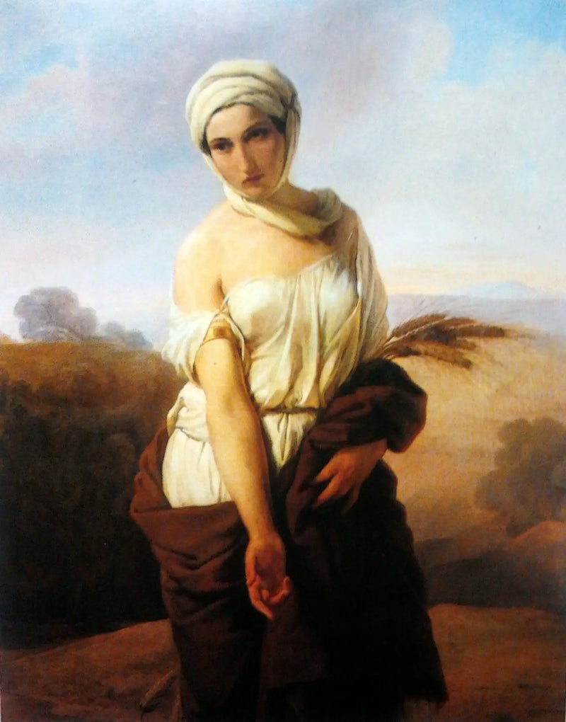 Retrato de una mujer en Ruth - Francesco Hayez