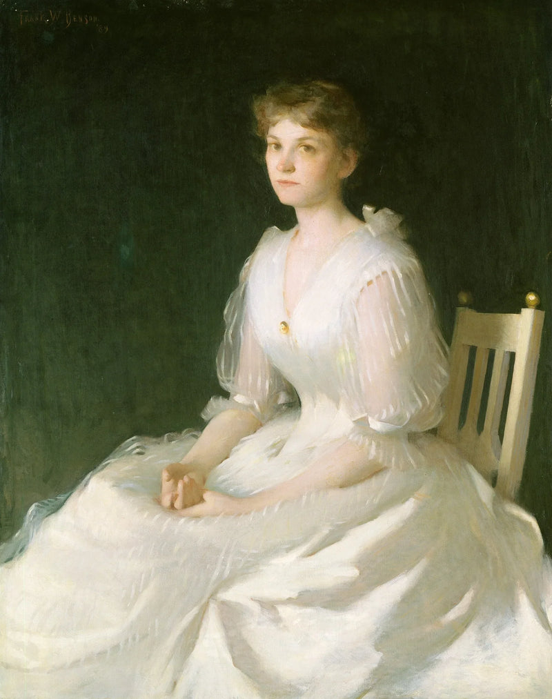 Retrato en blanco - Frank Weston Benson