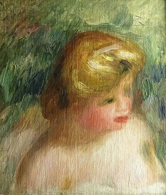 Retrato en busto de una joven - Pierre-Auguste Renoir