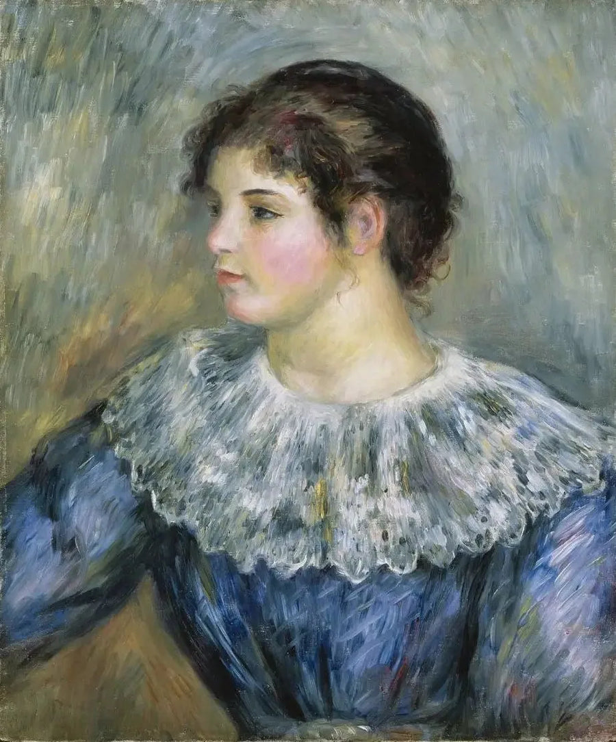 Retrato en busto de niña - Pierre-Auguste Renoir
