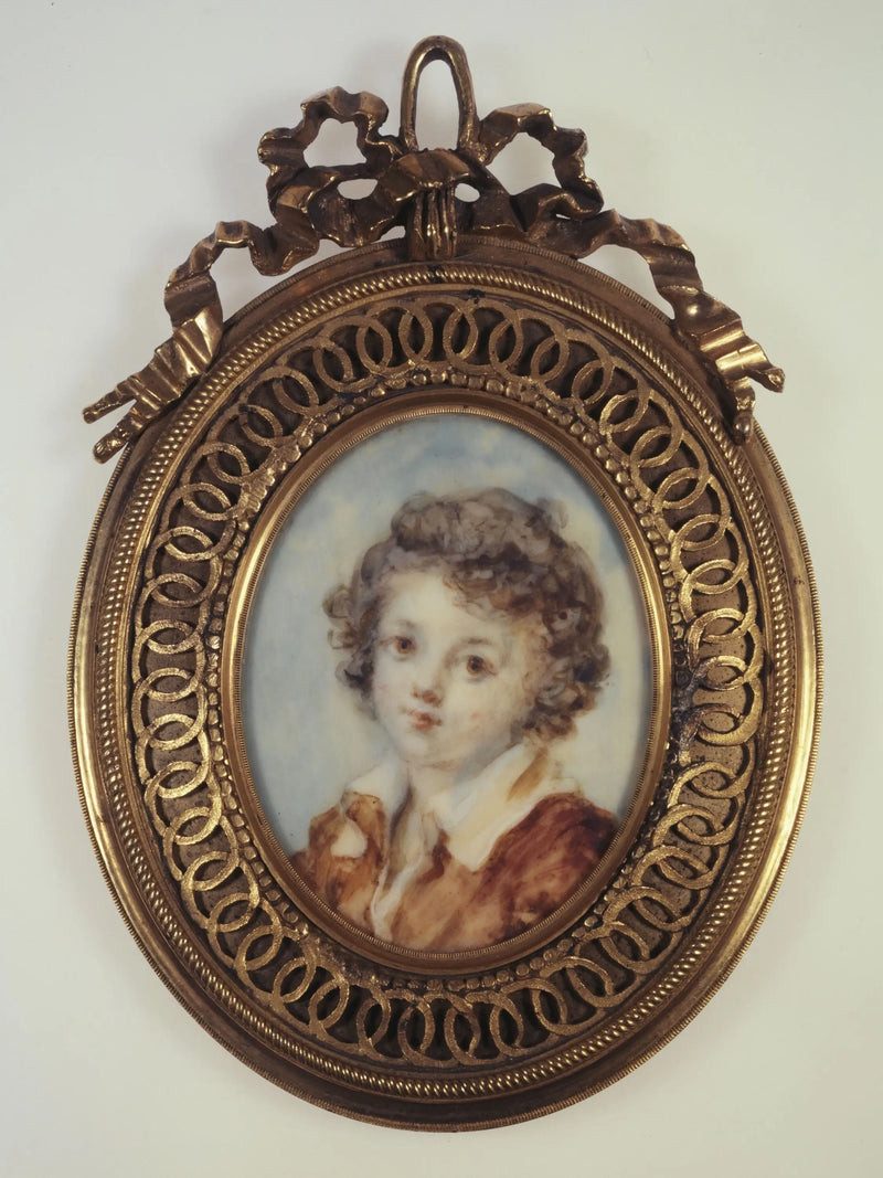 Retrato en busto de un joven niño - Jean-Honoré Fragonard