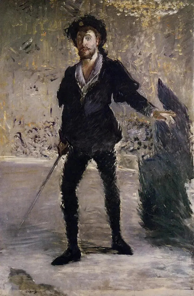 Retrato de cuerpo entero de Faure como Hamlet - Édouard Manet