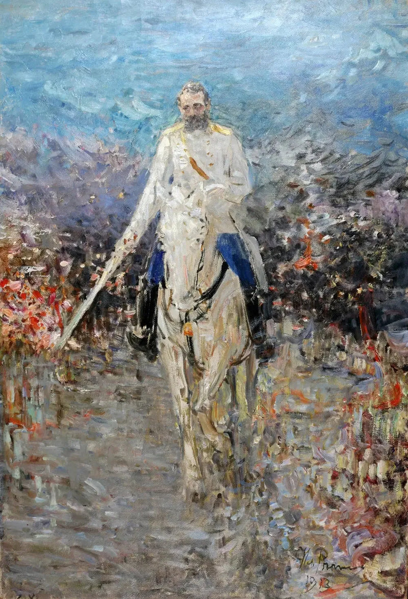 Retrato ecuestre de Alejandro II - Ilya Repin