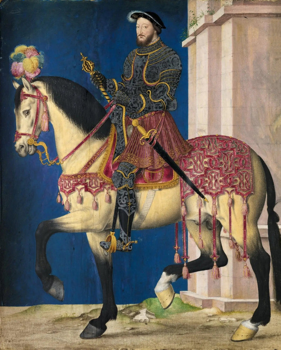 retrato ecuestre de Francisco I - Jean Clouet