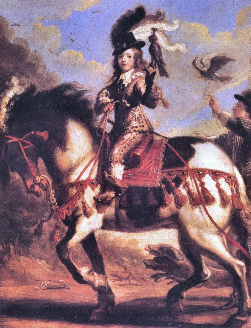 Retrato ecuestre del joven Luis XIV partiendo para la caza - Juste d'Egmont