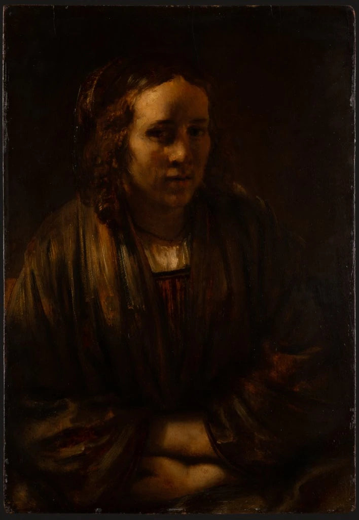 Retrato de Hendrickje Stoffels en un embalaje de seda - Rembrandt