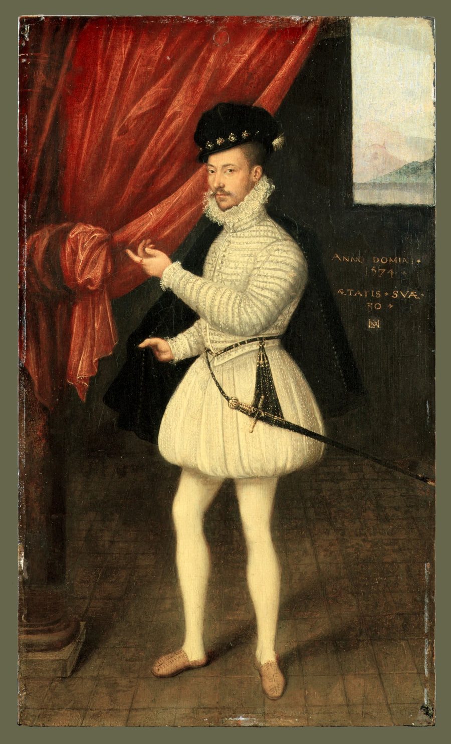 Portrait d'un homme en blanc - Monogrammist LAM