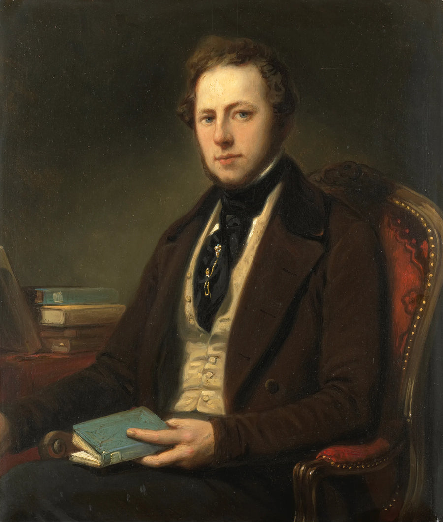 Portrait d'un homme, peut-être Petrus Augustus de Genestet (1829-61), poète - Nicolaas Pieneman