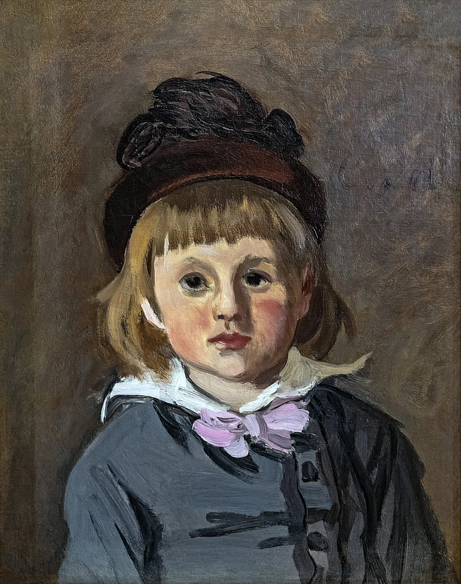 Retrato de Jean Monet con gorro de pompón W142 - Claude Monet