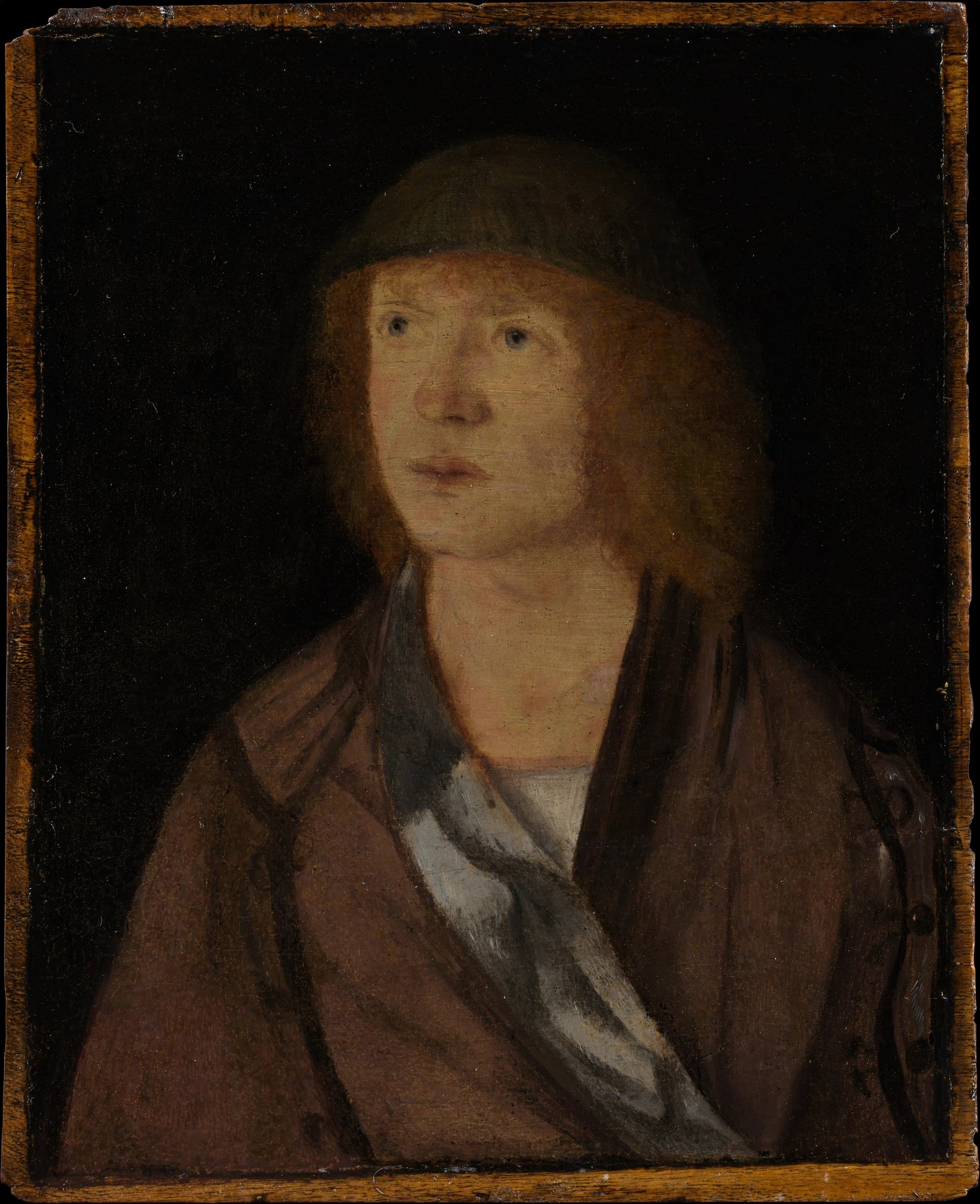 Portrait d'un jeune homme ; (verso) Jeune fille tressant une guirlande - Hans Süss von Kulmbach