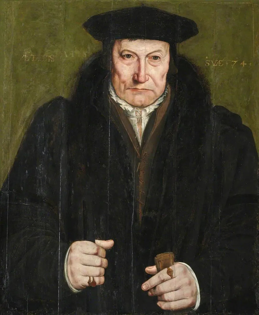 Retrato de un caballero (a veces identificado como el obispo Fisher, 1469–1535) - Hans Holbein el Joven