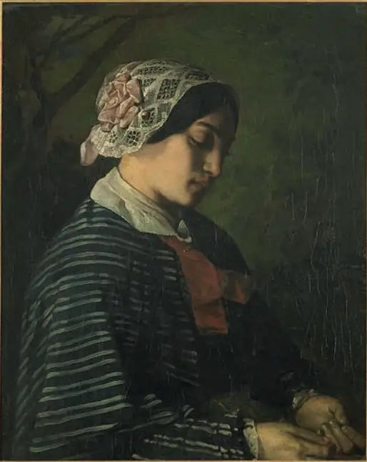 Retrato presunto de una joven de Ornans - Gustave Courbet