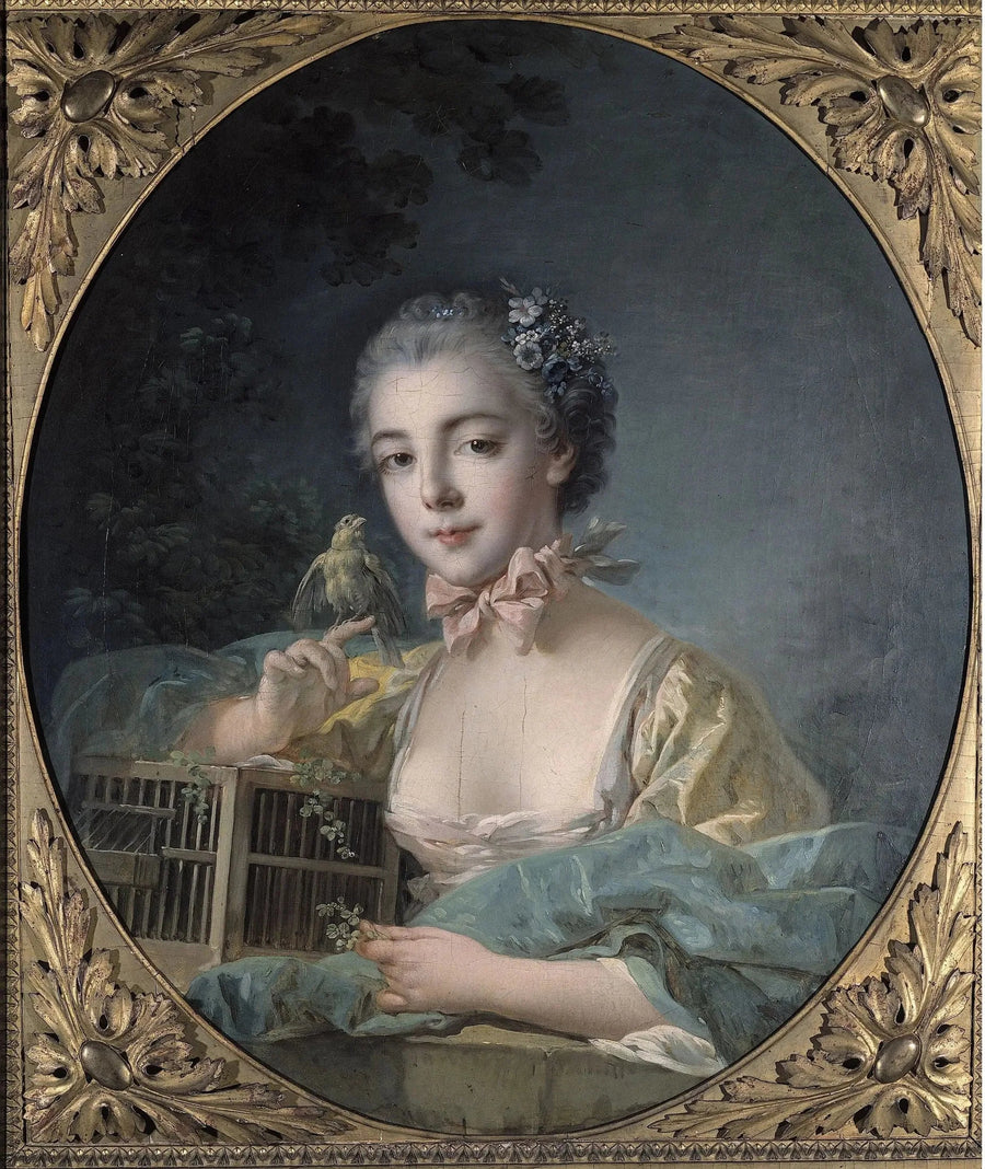 Retrato presunto de Marie-Émilie Baudouin, hija del pintor - François Boucher