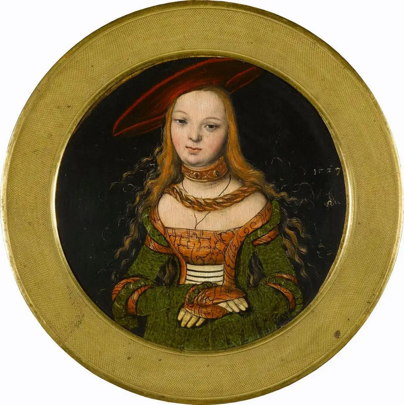 Retrato redondo de una joven mujer - Lucas Cranach el Viejo
