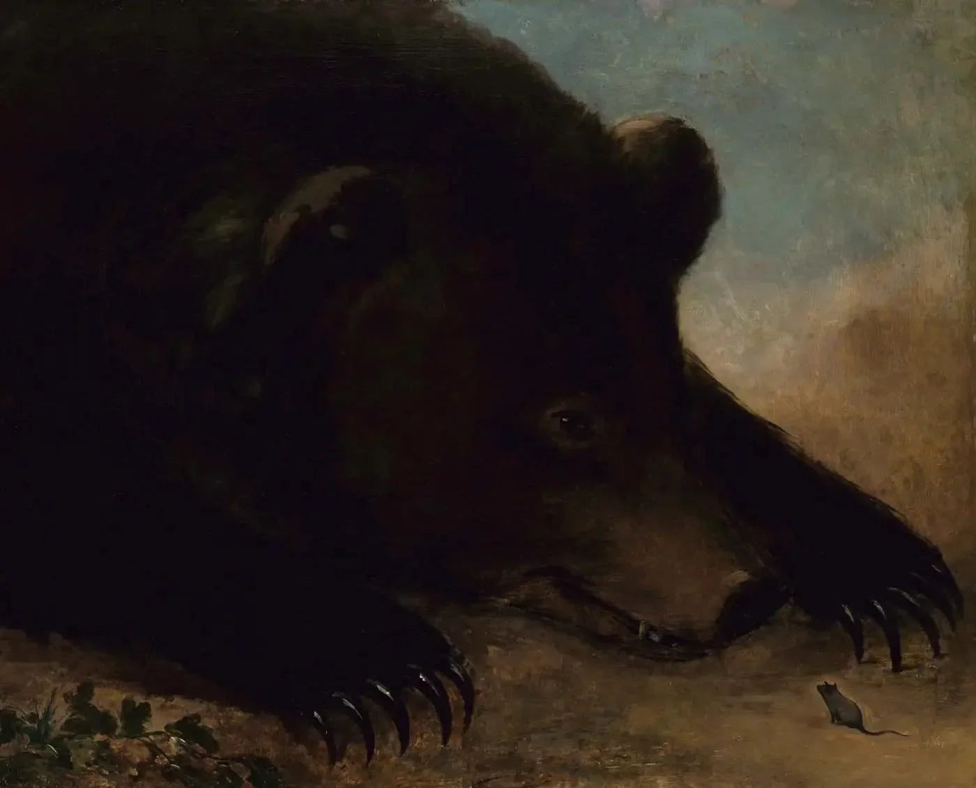 Portraits d'un grizzli et d'une souris, grandeur nature - George Catlin image 1 tableau peint à l’huile sur toile