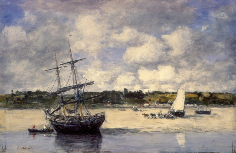 Portrieux - La costa a marea baja - Eugène Boudin