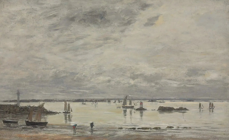 Portrieux, el puerto en marea baja - Eugène Boudin