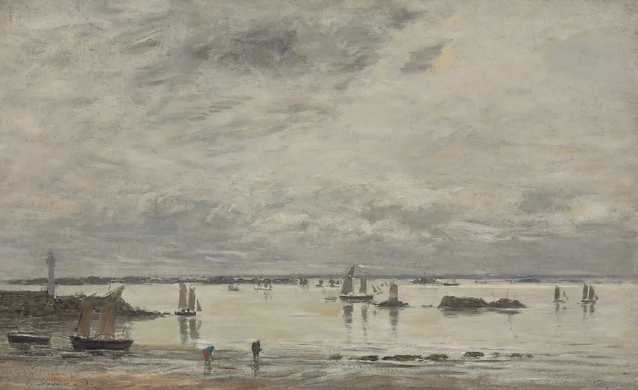Portrieux, el puerto en marea baja - Eugène Boudin