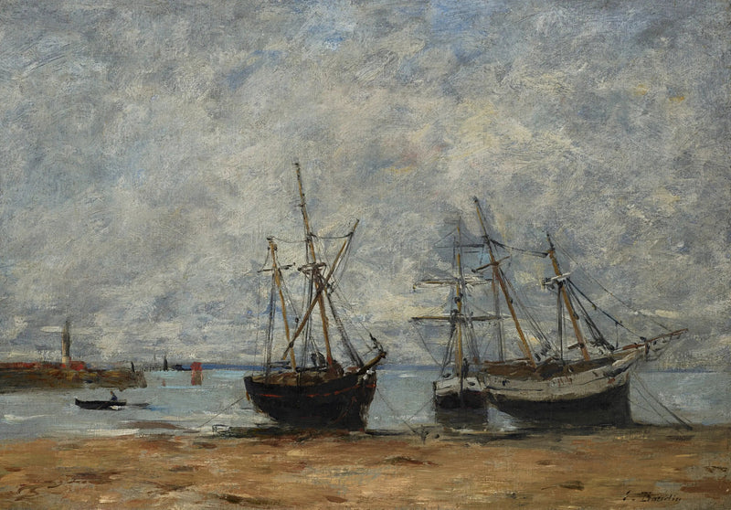 Portrieux, el puerto marea baja - Eugène Boudin