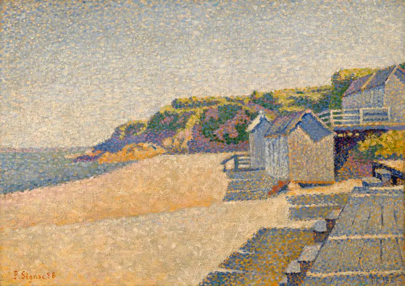 Portrieux, Las Cabinas de Baño, Opus 185 (Playa de la Condesa) - Paul Signac