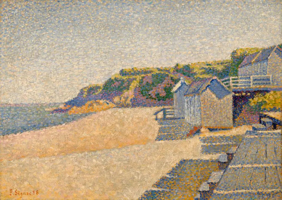 Portrieux, Las Cabinas de Baño, Opus 185 (Playa de la Condesa) - Paul Signac