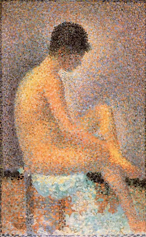 Poseuse assise, de profil - Georges Seurat image 1 copie de tableau peinte à la main