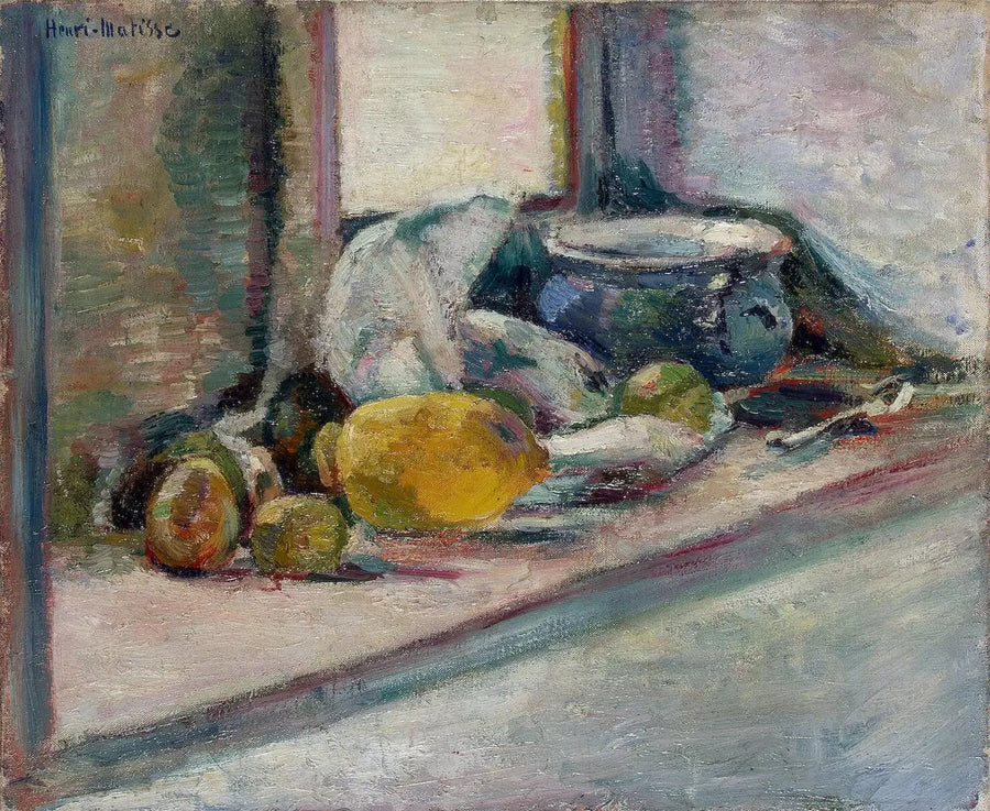 Jarrón azul y limón - Henri Matisse