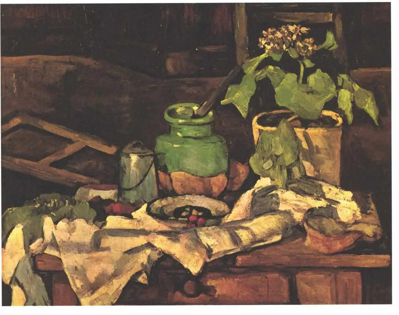 Maceta sobre una mesa - Paul Cézanne