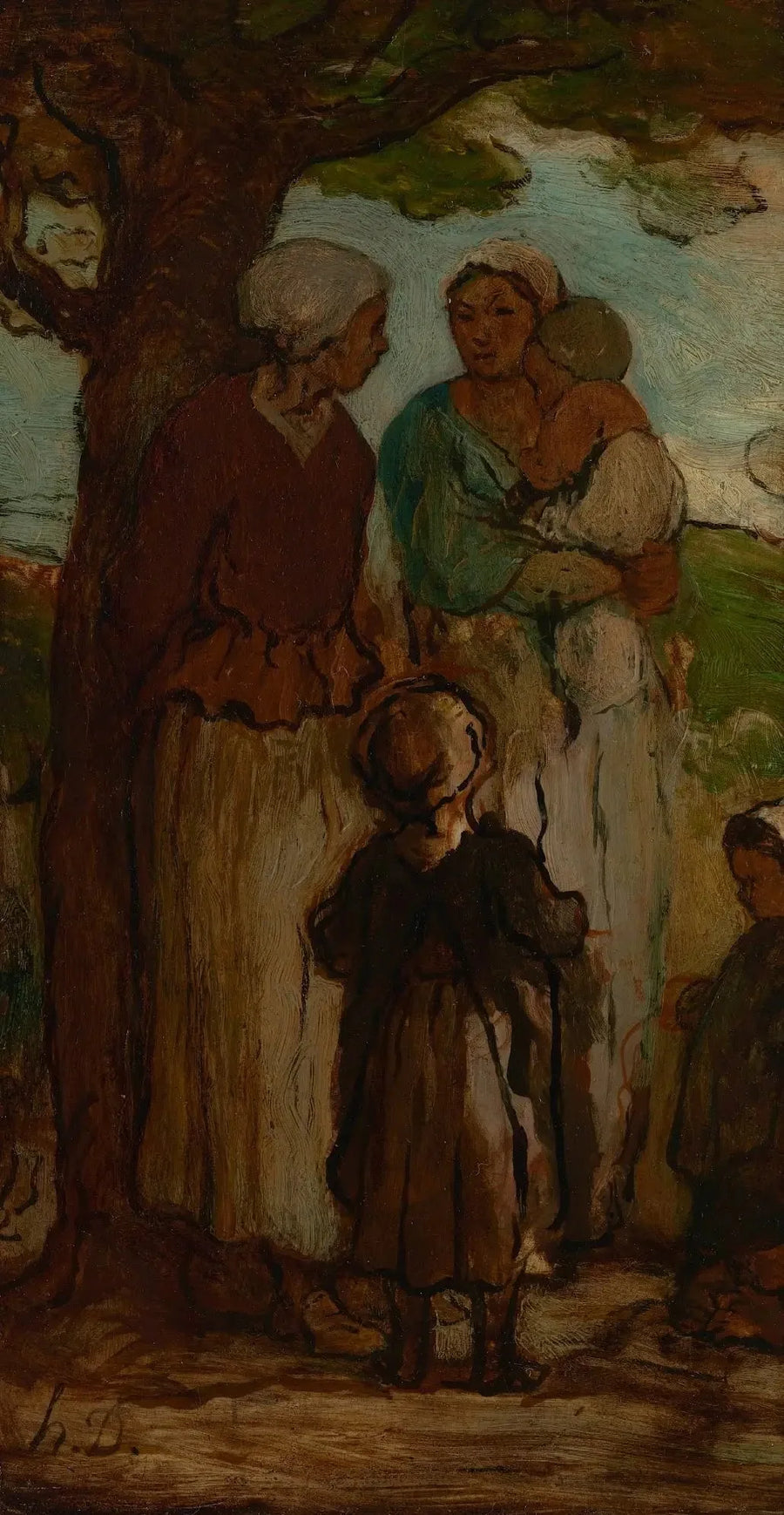 Chismes del barrio - Honoré Daumier