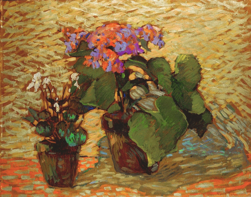 Macetas de geranios - Robert Antoine Pinchon